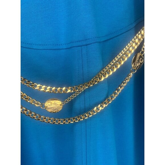 Versace Jeans Couture Dress NEW Mica Ladies Size 42 / 6 US Gold Chain Versace - Picture 7 of 13